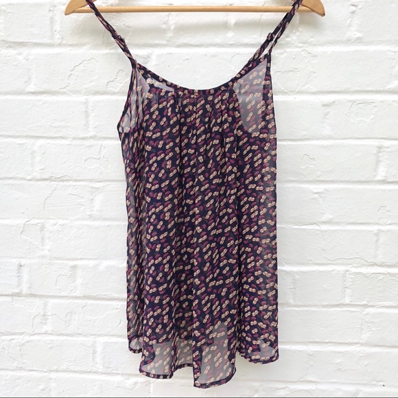 Anthropologie Tops - Anthropologie {Mine} Cami Cherry Print Blouse